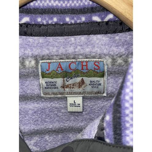 Jachs  Sweater Womens Extra Large Purple Fleece Pull Over Mock Neck Cabin Outdoor