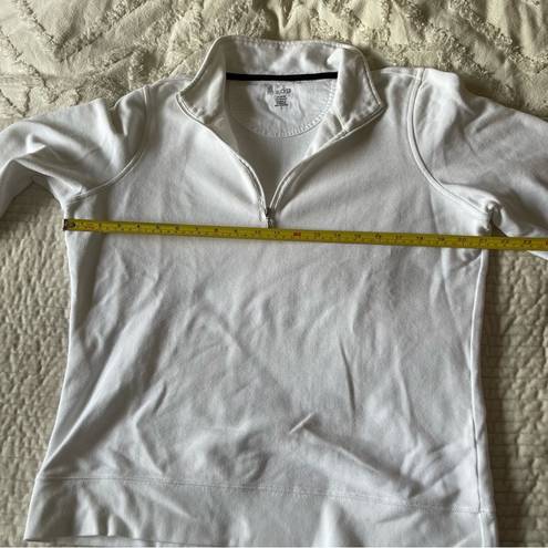 IZOD white 1/4 zip long sleeve polo