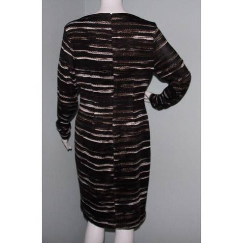 Philosophy NWT Women's  L/S Abstract Print Sheath D