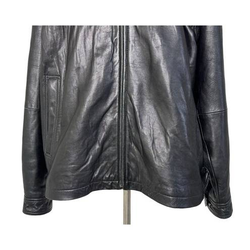 Liz Claiborne  Genuine Lamb Skin Leather Jacket Black Size Large MINT CONDITION