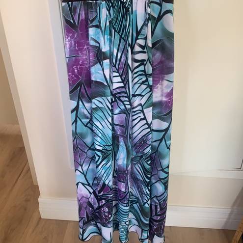 Susan Lawrence Susanne Lawrence tropical print maxi dress 1x