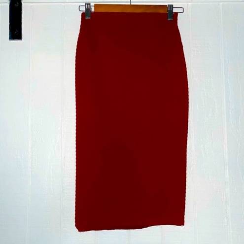 Brat Star  Skirt womens small pencil red bodycon stretchy business elastic waist