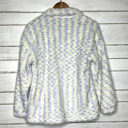 Shelly Cove  Multi Color Sherpa Pullover Quarter Zip Size Small