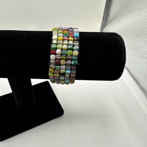 Multicolor Glass Bead Necklace and Bracelet