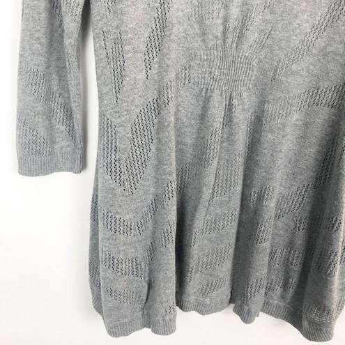 DKNY  JEANS Long Sleeve Open Front Gray Cardigan Size Medium