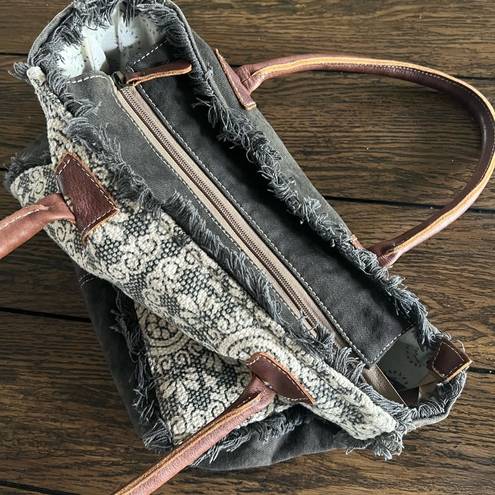 Myra Bags  Women's Yarny Strap Tote Bag Small Handbag Cowhide Western