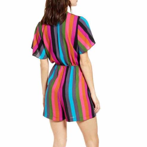 Nordstrom NWT Leith X  Multi Stripe Savy Summer Romper Small