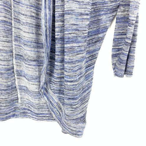 Tracy Reese  Women's Size L Long Sleeve Open Front Casual Cardigan Sweater Blue