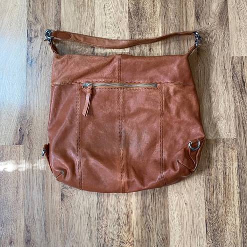 Chocolat Blu  Brown Convertible Leather Hobo Shoulder Bag EUC Pockets