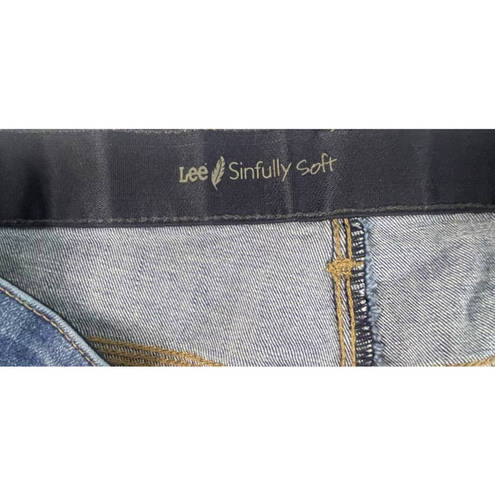 Lee  Sinfully Soft Women's Wide Leg Blue Jeans Size Medium #737