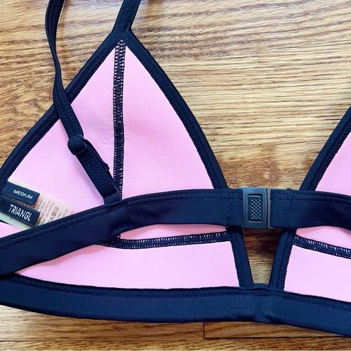 Triangl  Neoprene Pink Bambi Bikini Top Size Medium Adjustable Straps Swimwear