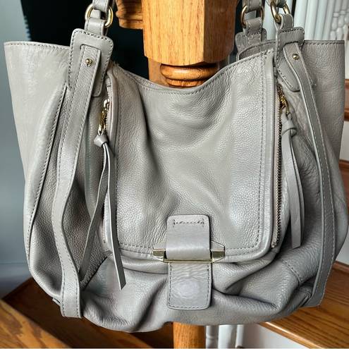 Kooba  Jonnie Grey Pebbled Leather Shopper Tote Bag