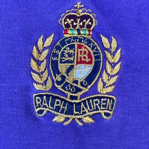 Ralph Lauren Vintage 90s  Crown Crest Purple Turtleneck Long Sleeve T-shirt