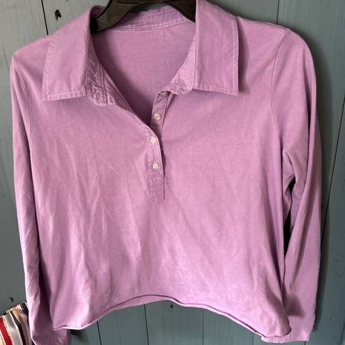 Polo Purple Long Sleeve , Size M (Greek Designer)