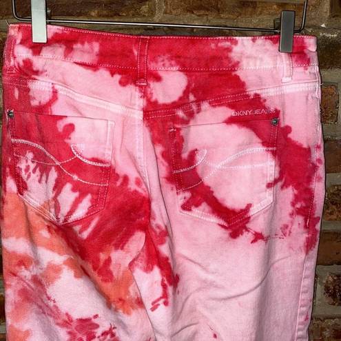 DKNY  Custom Tie Dye Capri Denim Jeans Size 4