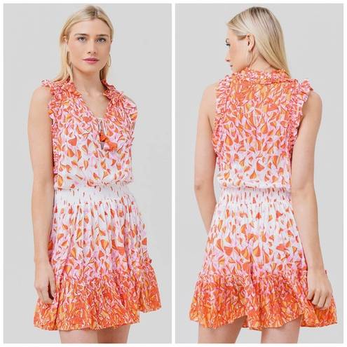 Poupette St. Barth  Triny Printed Mini Dress Pink Petale