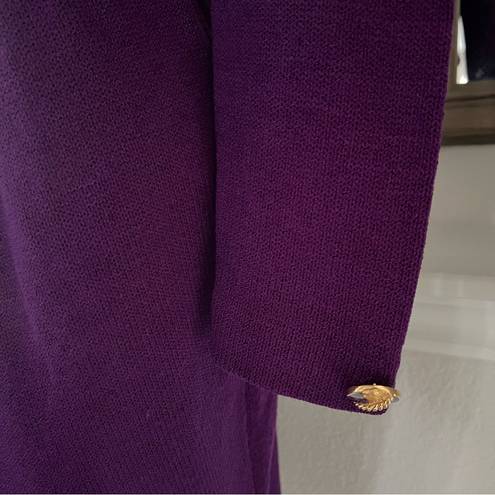 St. John  Couture Purple Sweater Dress, Size 8