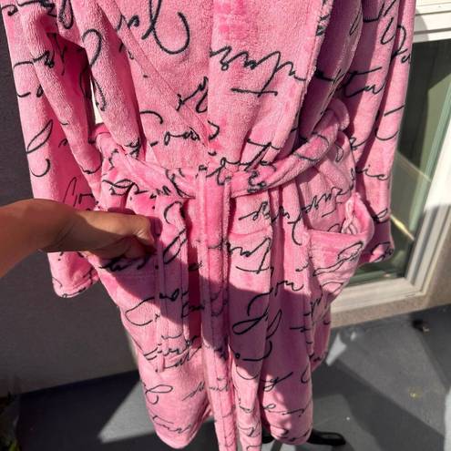 Juicy Couture  pink and black script robe