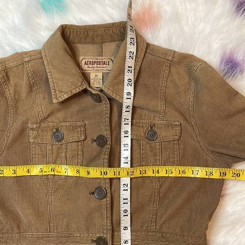 Aeropostale  Woman’s Brown Corduroy Jean Jacket Size Medium