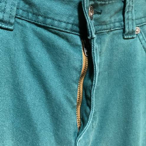 prAna  Dark Teal Blue Green Super Soft Boyfriend Jean Straight Leg 34 Waist