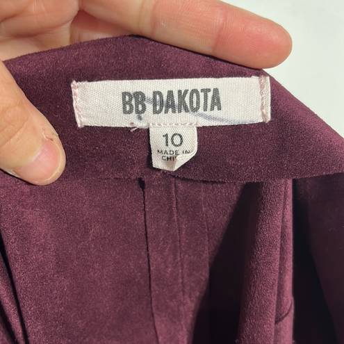 BB Dakota  Kimber Faux Suede Skirt Aubergine Size 10