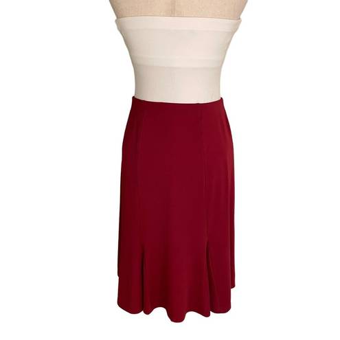 Kathie Lee Collection  Y2K / vintage Skirt Dark Cherry Red Pull On A Line Flare