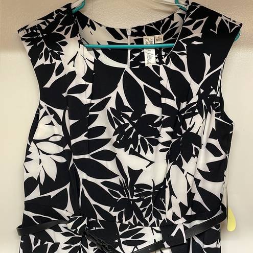 Emma & Michele NWT  Floral Black and White Dress Sz 8