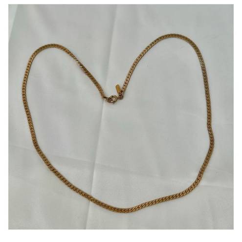 Monet Vintage  braided gold tone chain necklace