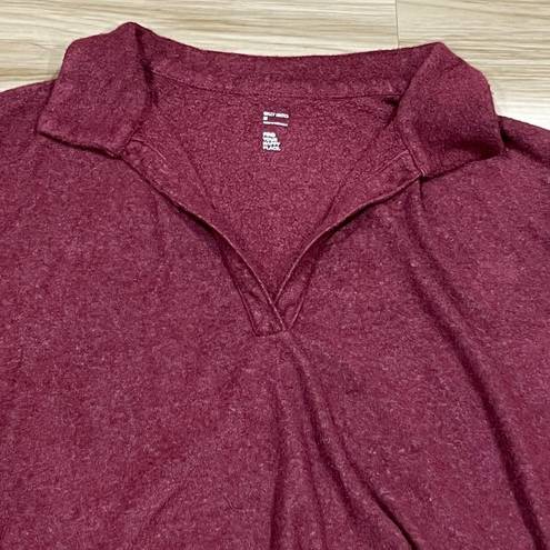 Gilly Hicks Maroon Terrycloth Polo Women’s Medium