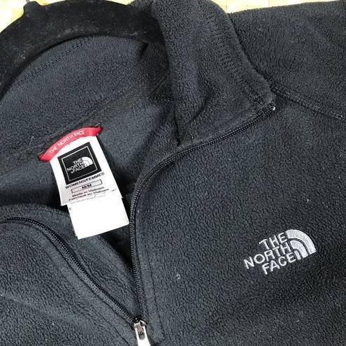 The North Face  black fleece quarter zip pullover