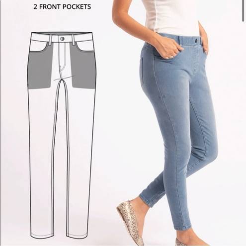 Betabrand  Skinny Leg 4 Pocket Yoga Denim in Light Wash Size SP