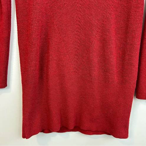 White House | Black Market WHBM Dark Wine Red Long sleeve Sweater Dress Size XS