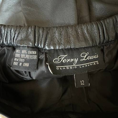 Terry Lewis Vintage Leather Pants Black  Classic Luxuries Women's Size 12