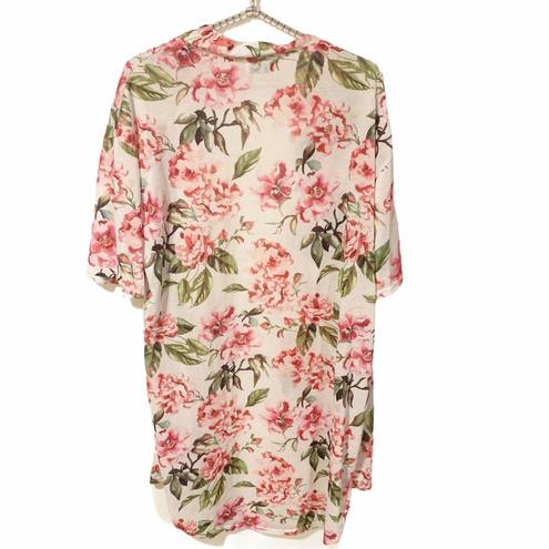 Show Me Your Mumu  One Size Brie Pink Floral Polyester Robe