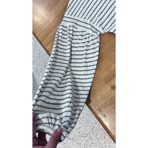 Weatherproof Vintage  Women's Striped Drop Shoulder Top Gray Sz Medium NWT P1-217