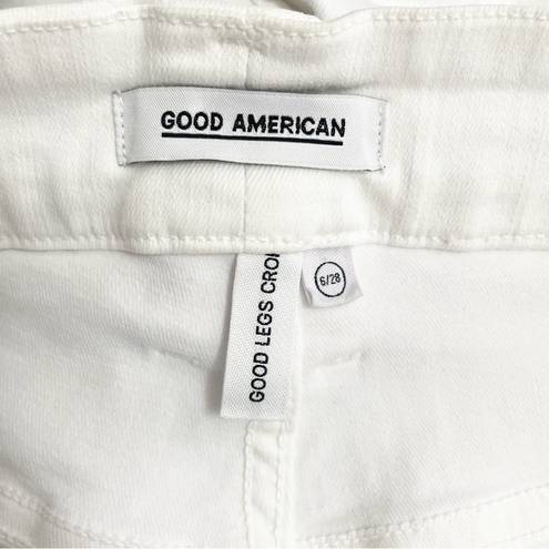 Good American  White Cropped Jeans Good Legs Crop in White001 Women’s Size 28 | 6