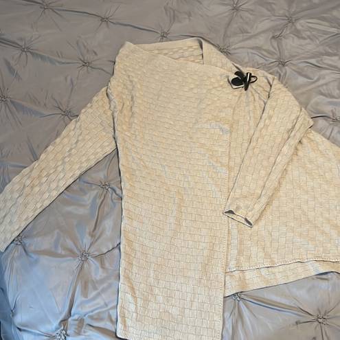 Venus  Basket Weave Wrap Sweater in Tan - Size XL