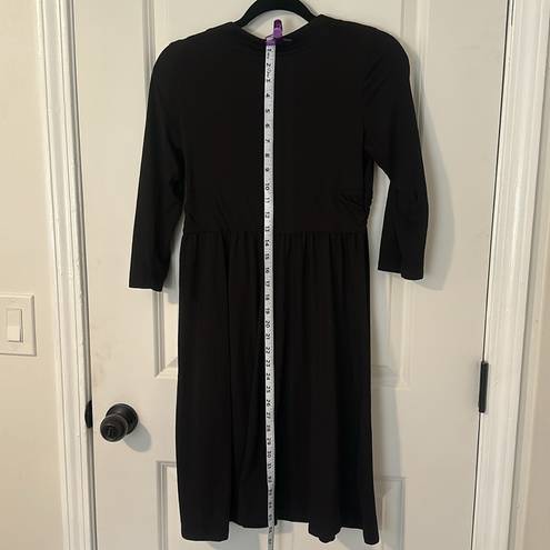 Patagonia three-quarter length black 65% organic cotton 45% tencel dress sz S