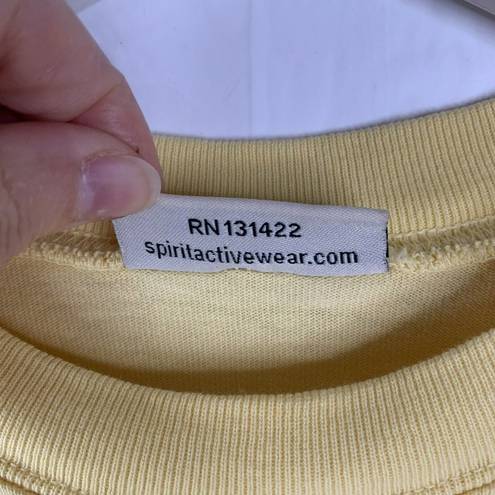 Spirit Jersey Boston Massachusetts Size M  Shirt Long Sleeve Yellow Cotton R206