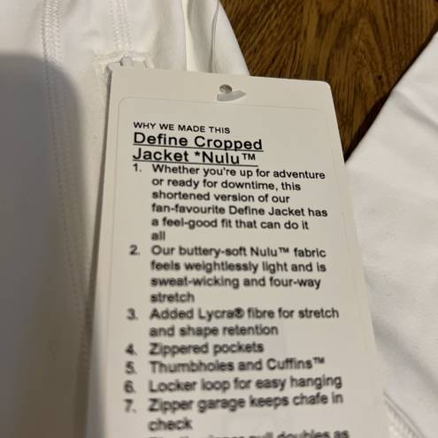 Lululemon Define Cropped Jacket Nulu