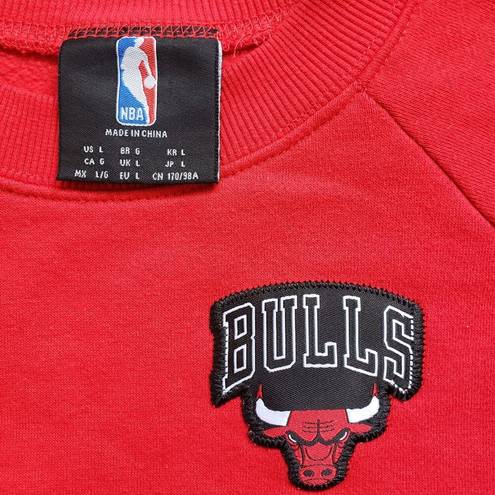 Nba Chicago Bulls Crop Sweatshirt Womens Large Embroidered Pullover  Basketball