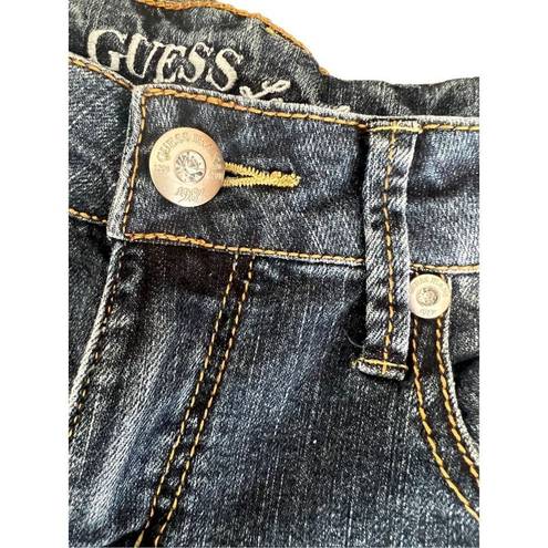 Guess  daisy flowers embroidered jeans shorts