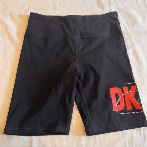 DKNY  Women's Sport High Waist Rhinestone Logo Bike Short Size Medium