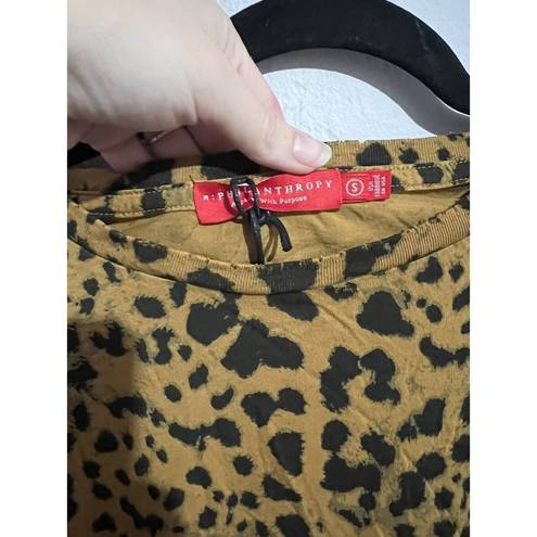 n:philanthropy  Jigsaw BFF Tee Leopard size S NWT