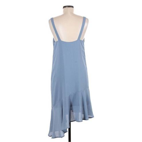 Lush Clothing Lush Women's Size XS Asymmetrical Ruffle Hem Sleeveless Dress in Slate Blue NWT