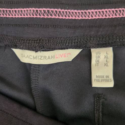 Isaac Mizrahi  Live! SOHO Solid Jogger Pull-On Pockets Pitch Black Large NWOT