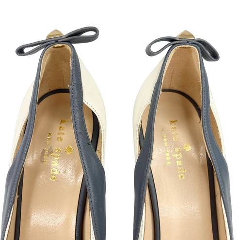 Kate Spade  Precious Pump Heel 8 Gray Cream Gold