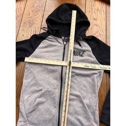 Nike Small Gray And Black Zip Up Hoodie Read Description