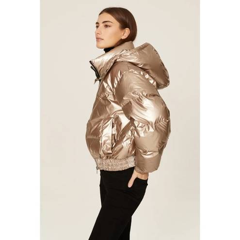 ALLSAINTS  Mika Metallic Puffer Gold Womens Size 4