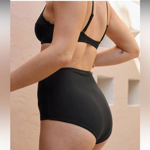 Aerie  High Waisted Bikini Bottoms in Black Size Large NWT